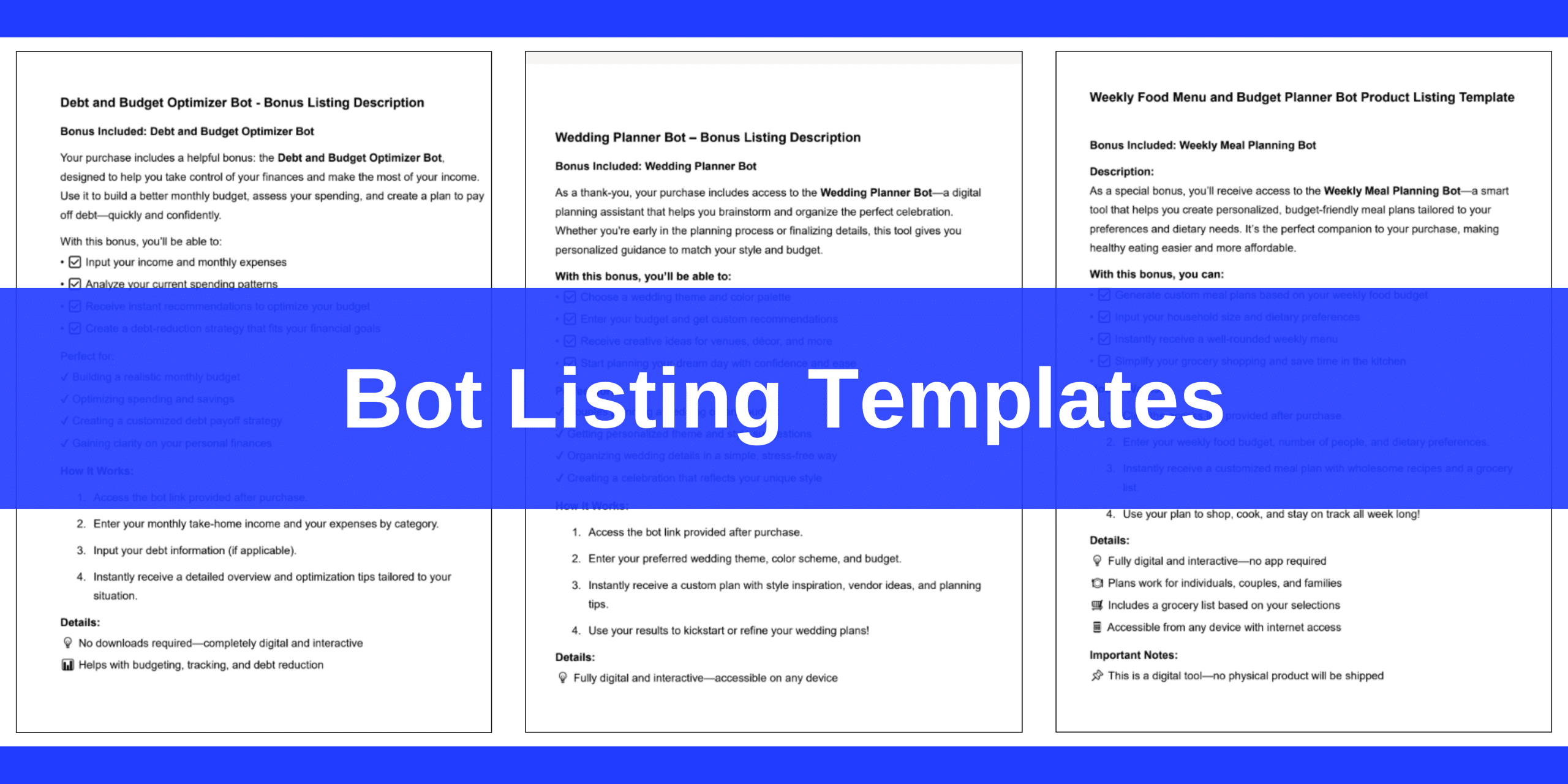 Bot Listing Templates