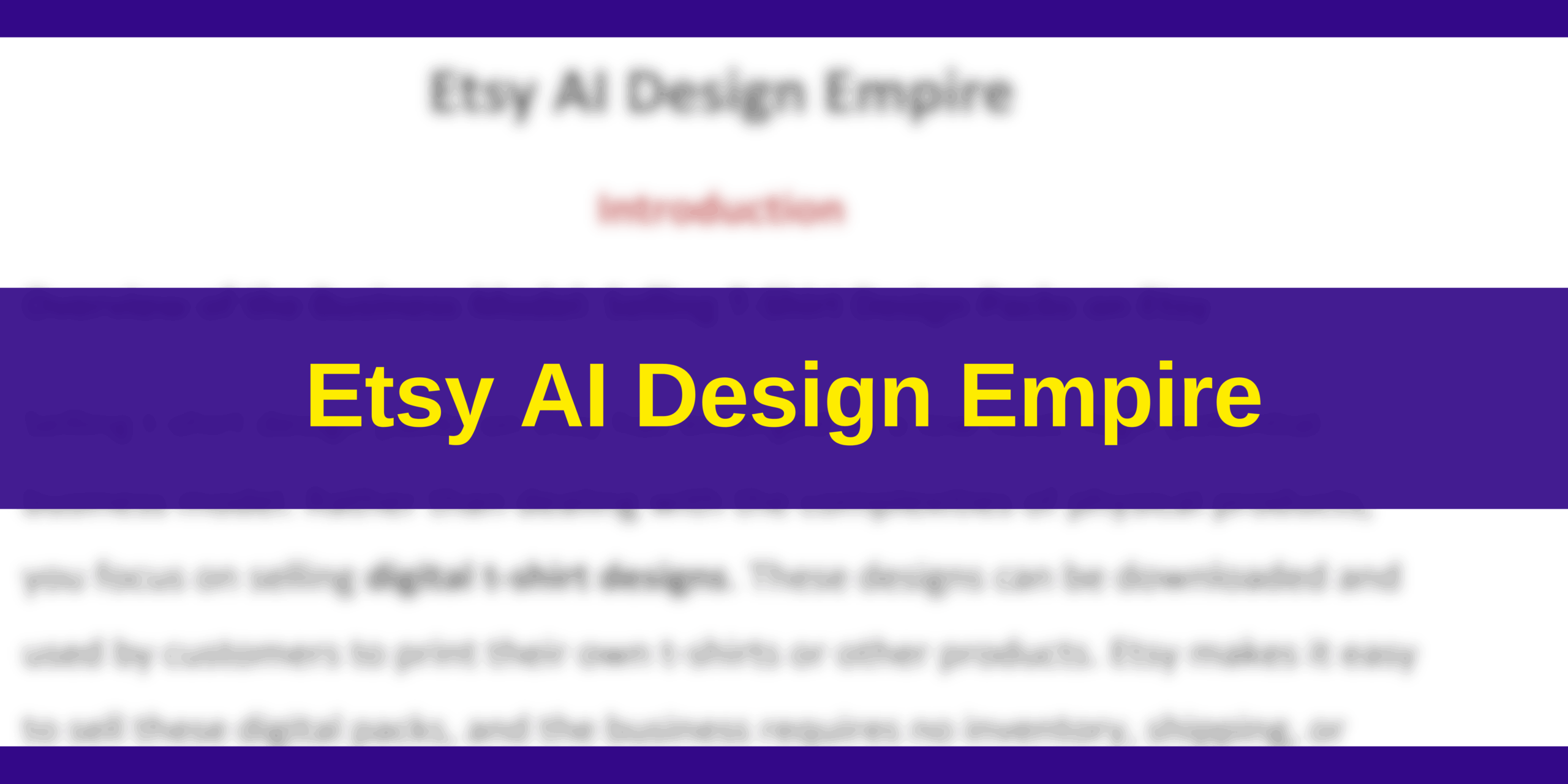Etsy AI Design Empire