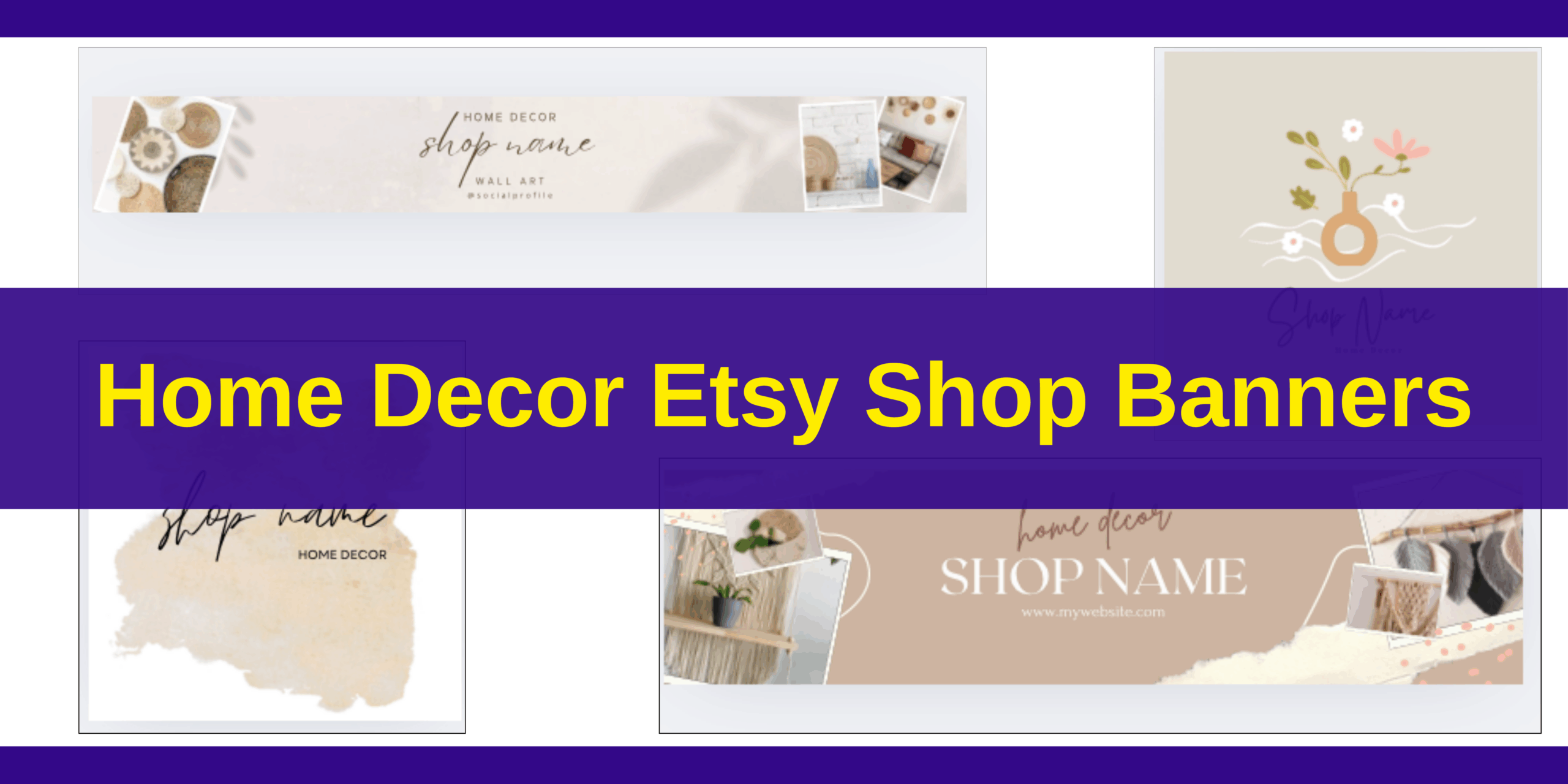 Home Decor Etsy Shop Banners