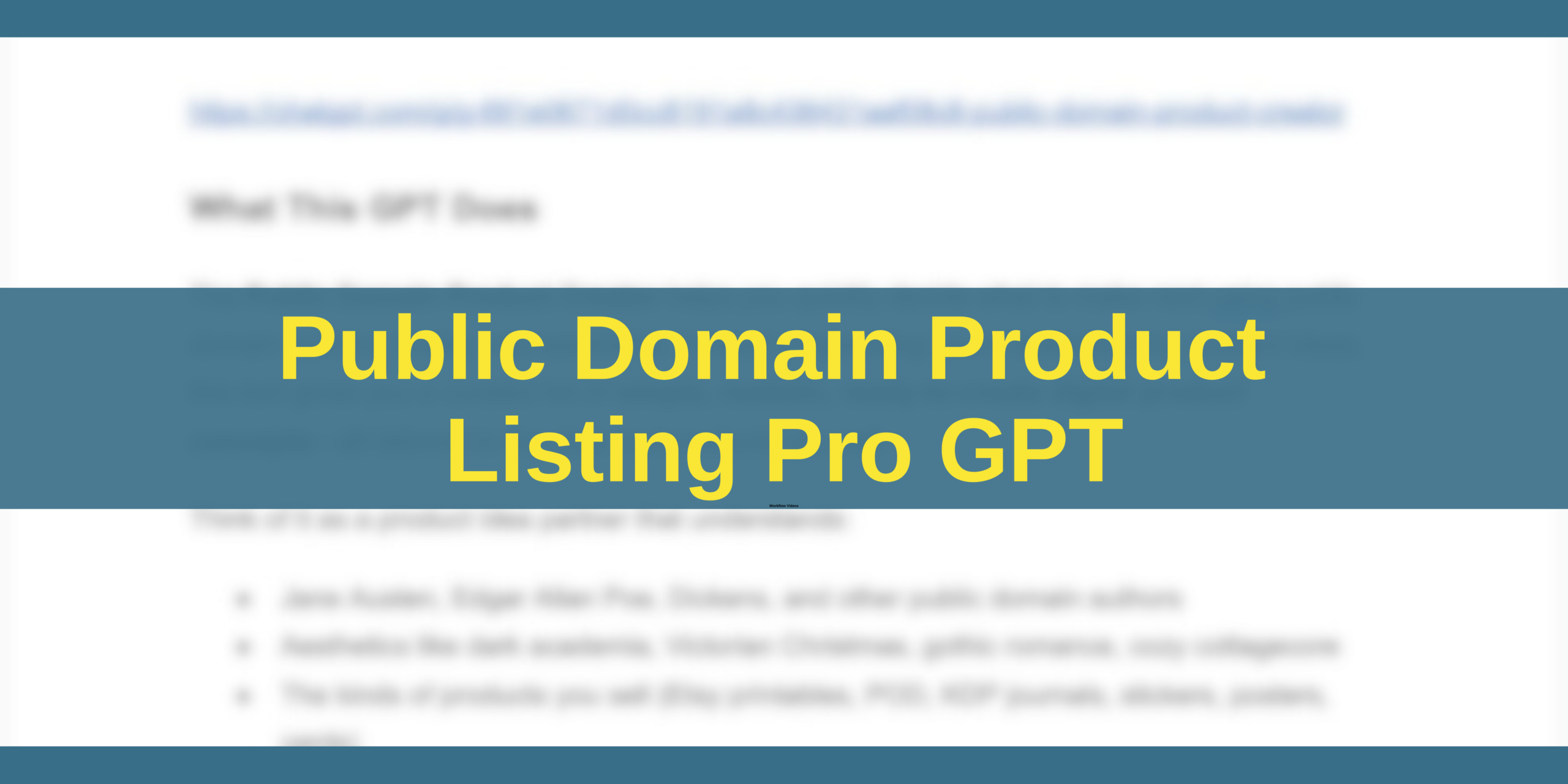 PD Product Creator Custom GPT