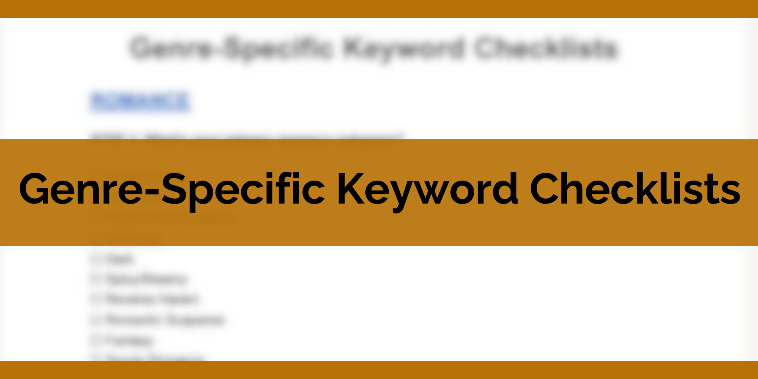Genre-Specific Keyword Checklists