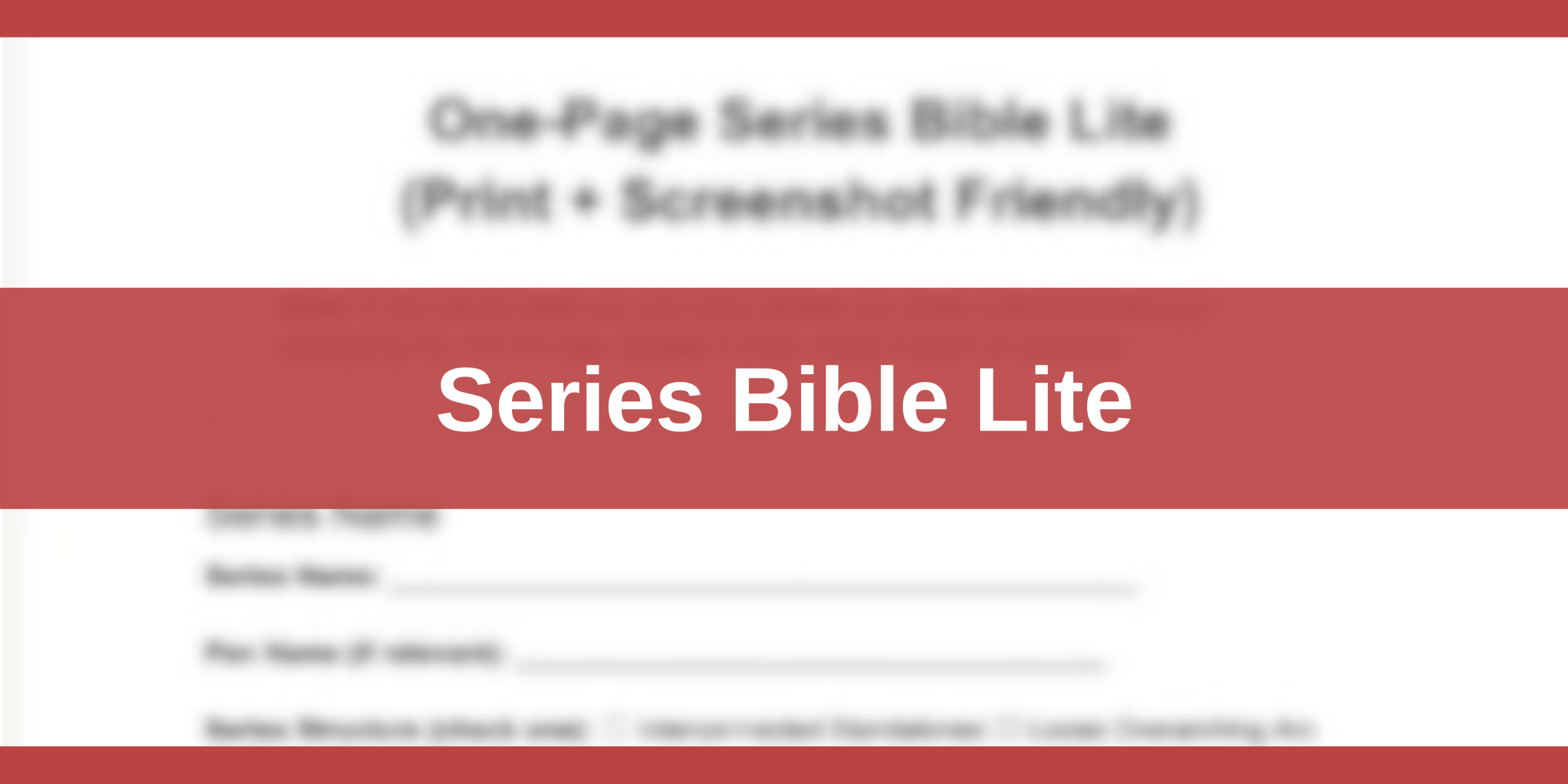 Series Bible Lite