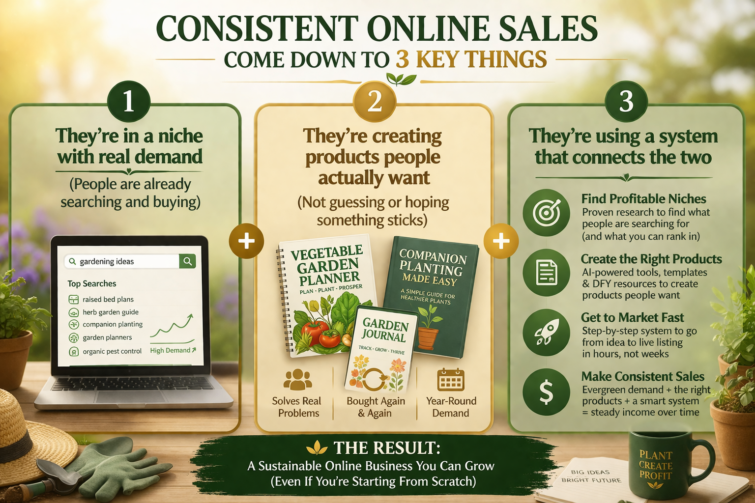 Building a sustainable online garden business