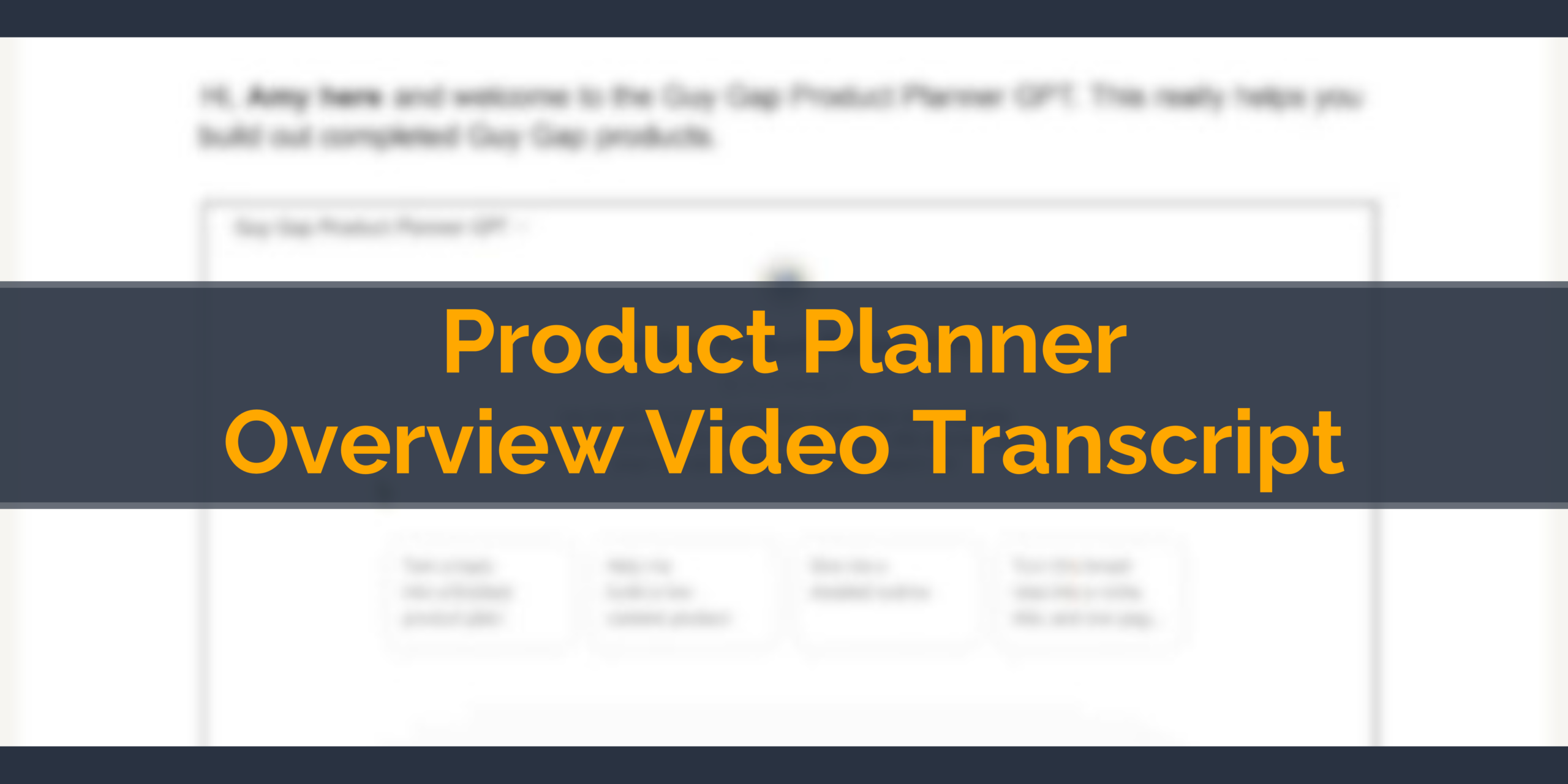 GPT Video Transcript