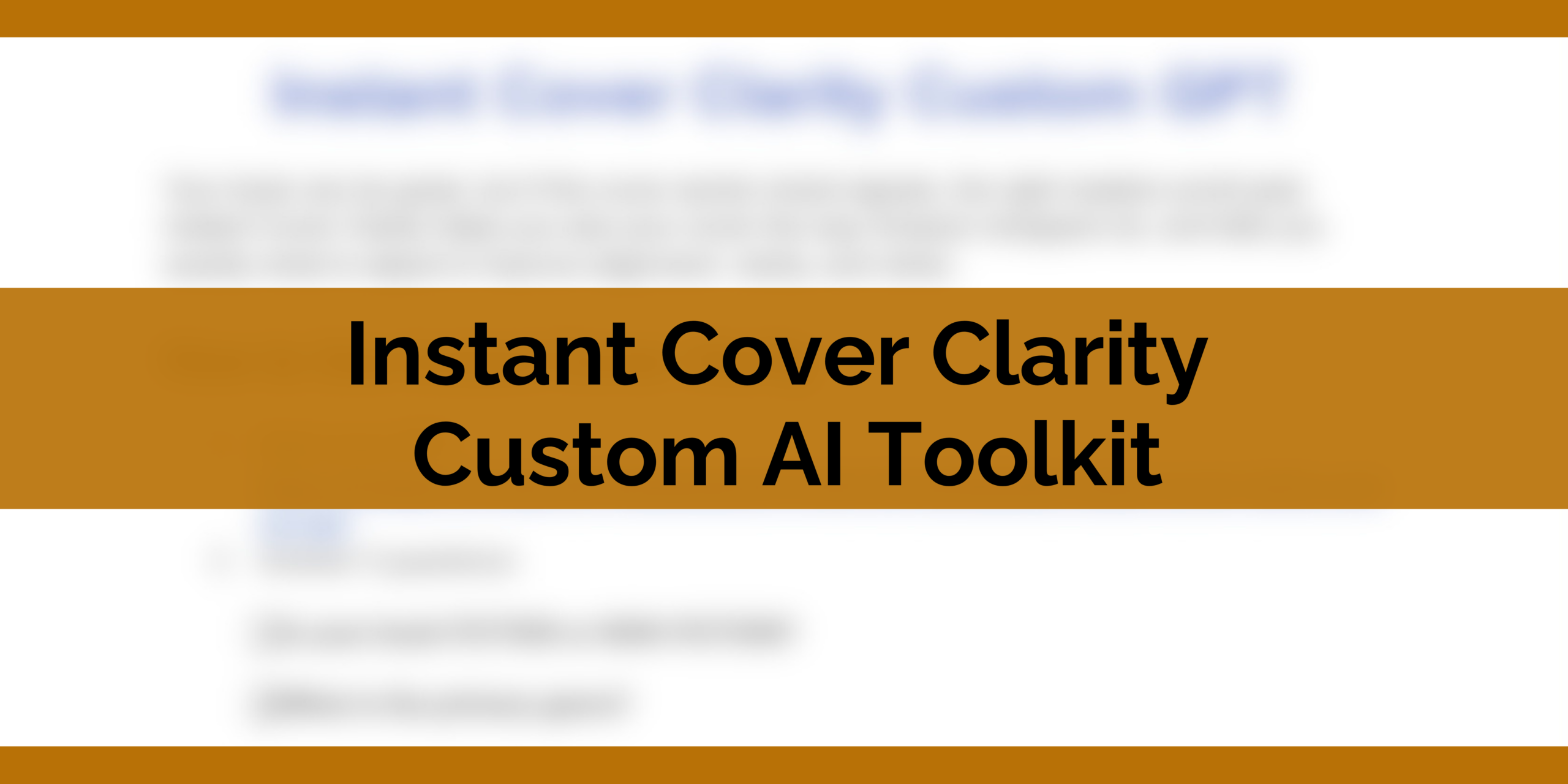 Instant Cover Clarity Custom GPT